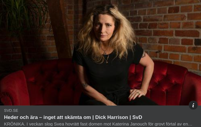 Skämtfritt Om Historisk & Nutida Heder & Ära Med Tricky Dick I SvD