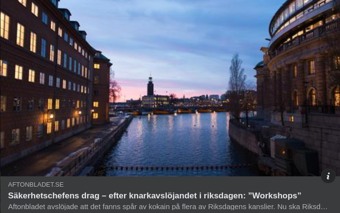 Workshops Efter Riksdagsknarkavslöjande