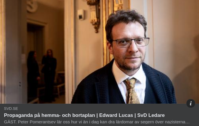 Propaganda För Omvänt Tänk I SvD