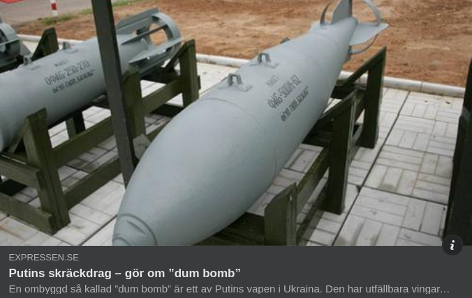 Putin Gör Dum Bomb Till JAS-Uppgift..