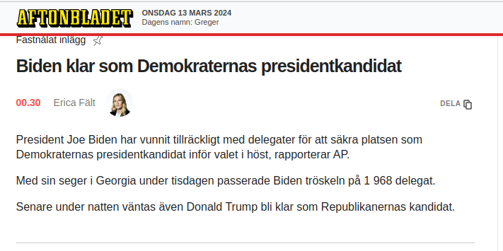 Presidentkandidater Klara