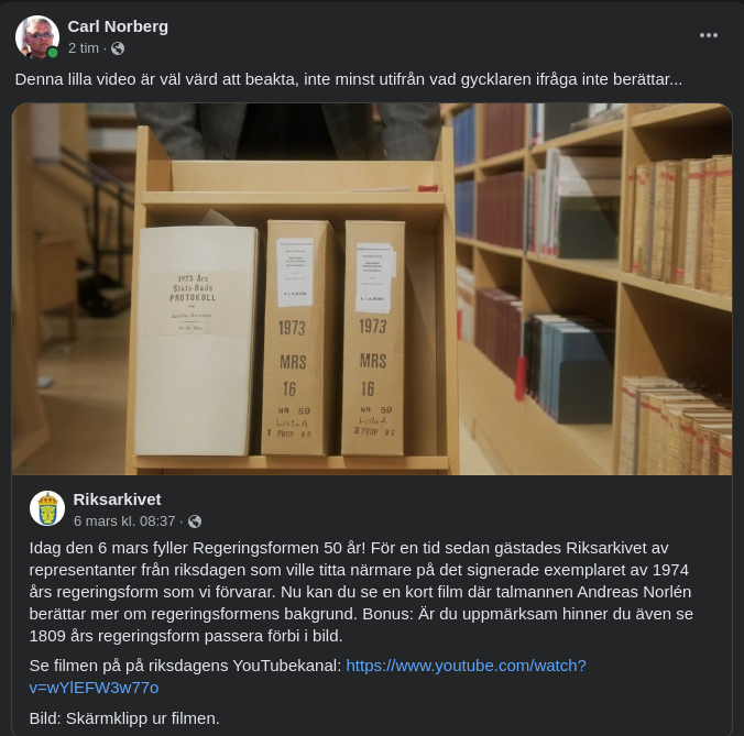 Regeringsformen 50 År