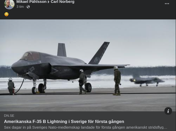 F-35 B Lightning I Sverige