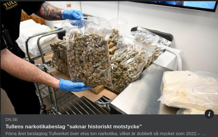 Narkotikabeslagen 2023 Utan Historiskt Motstycke