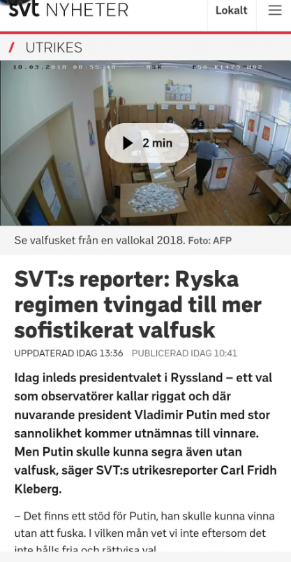 Ryskt Valfusk I SVT