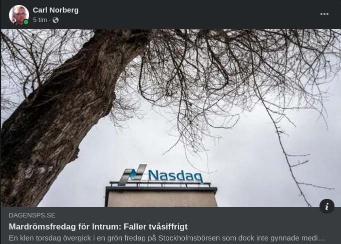 Intrum Fredagsfaller Tvåsiffrigt