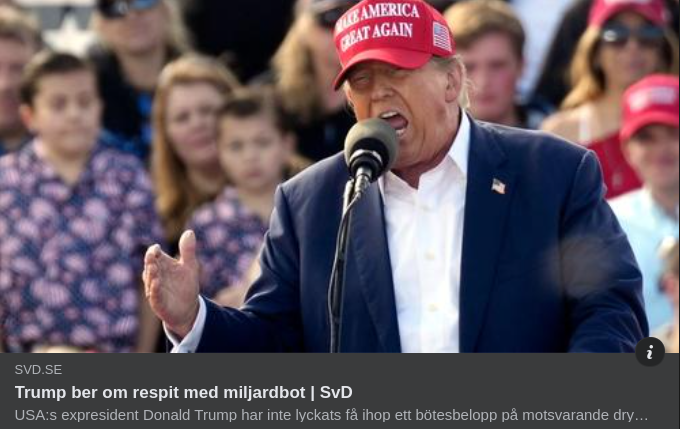 Trump Ber Om Miljardbotsrespit