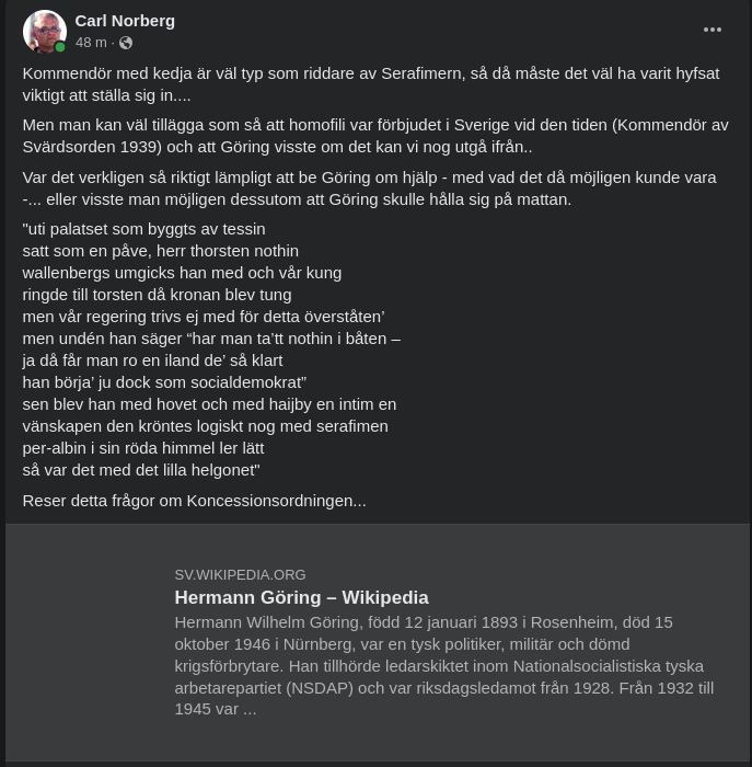 Göring & Koncessionsordningen