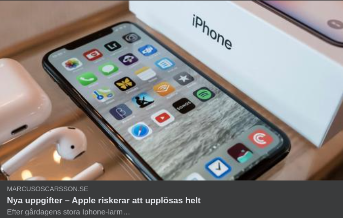 Sönderfallande Apple