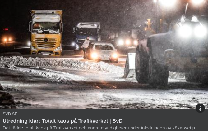 Utrett Trafikverkskaos