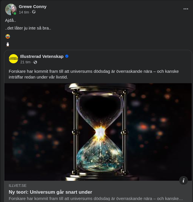 Universums Teoretiskt Snara Undergång