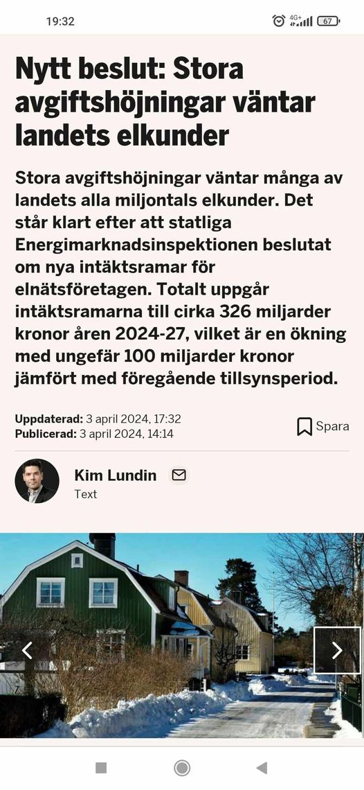 Stora Avgiftshöjningar För Landets Elkunder