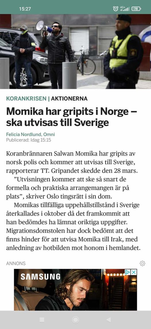 Momika Gripen I Norge