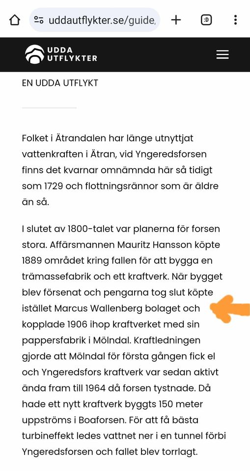 Länge Nyttjad Vattenkraft I Ätrandalen