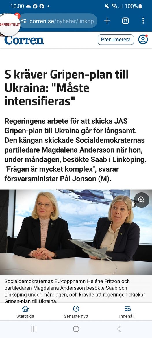 S Kräver Gripen Till Ukraina