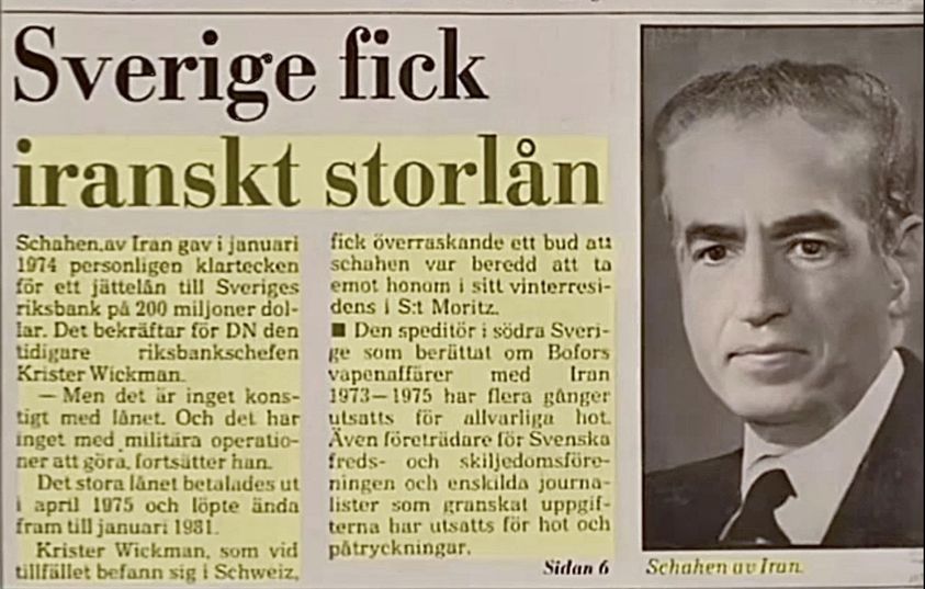 Gammalt Iranskt Storlån Till Sverige