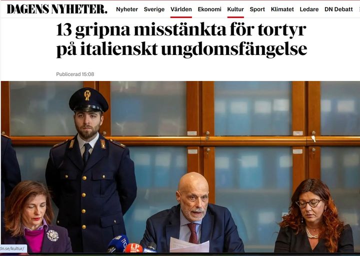Misshandel & Tortyr På Italienskt Ungdomsfängelse