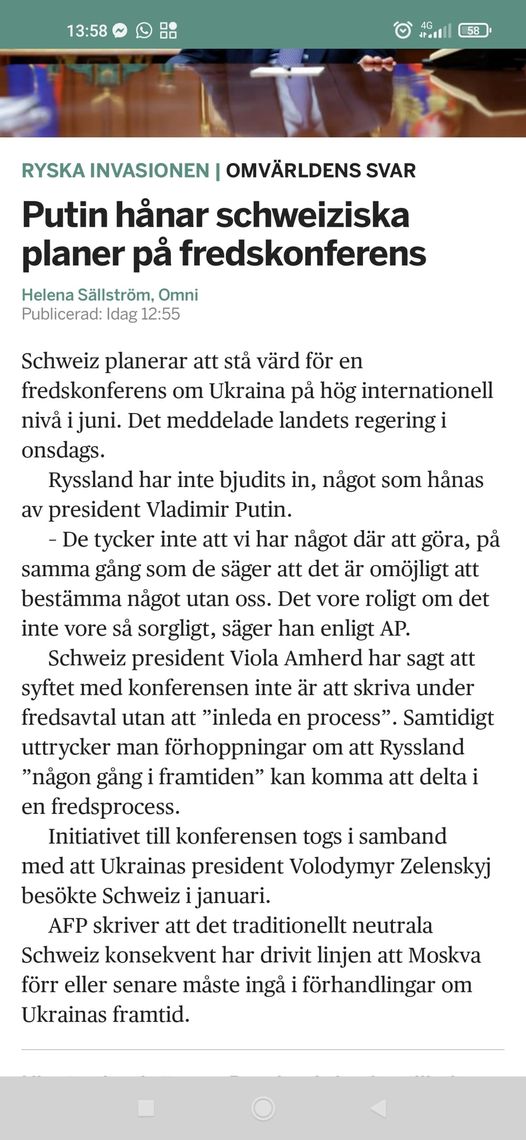 Den Schweiziska Fredskonferensen..