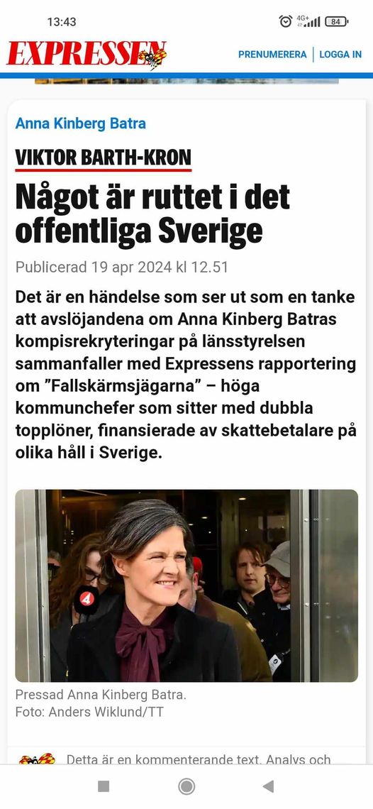 Händelse Som Ser Ut Som En Tanke I Expressen..