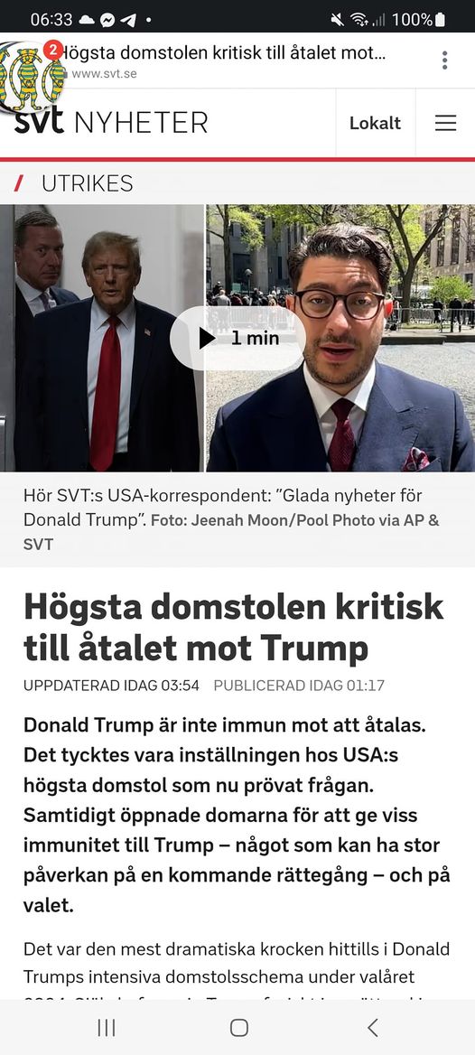 HD Kritisk Mot Trump-Åtal