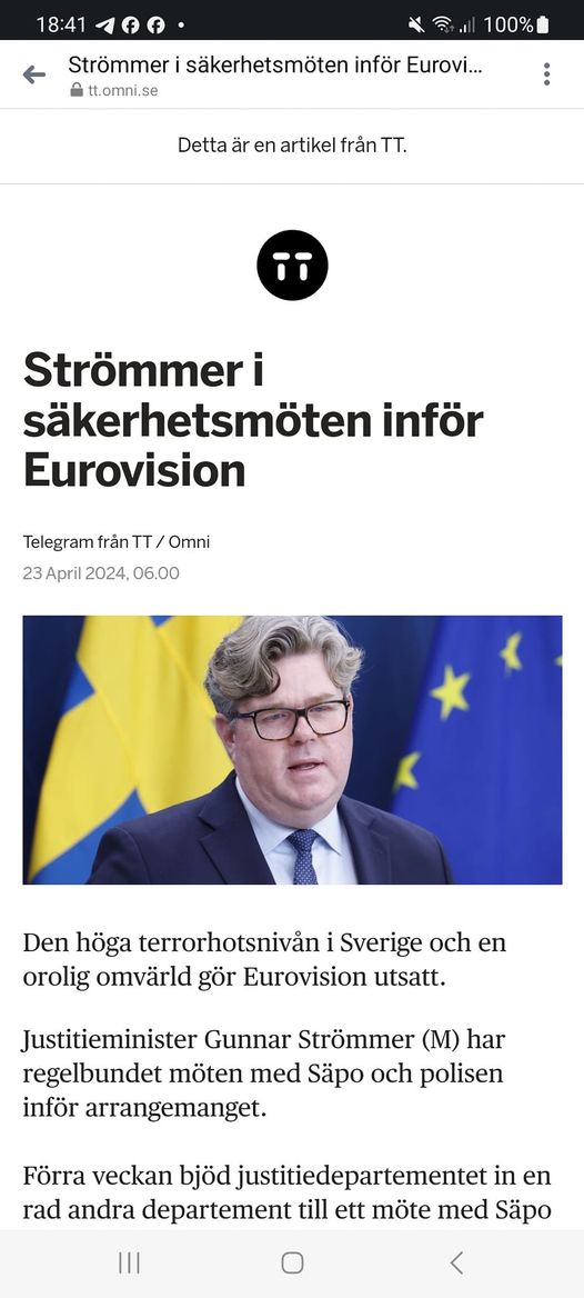 Strömmer & Eurovisionssäkerheten