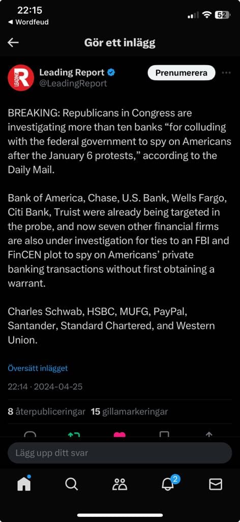 Bankspioneri Utreds I USA