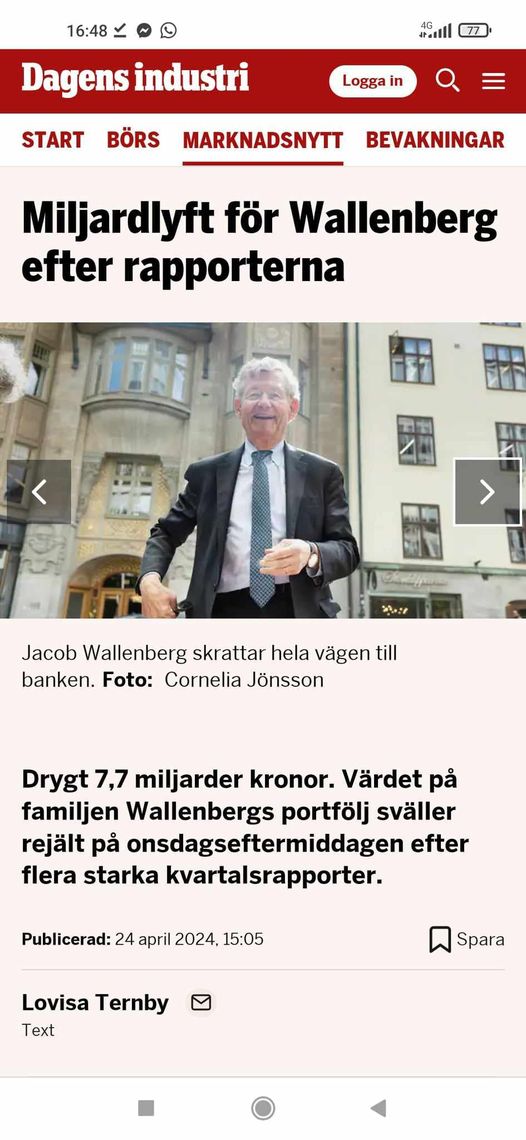 Miljardskrattande Wallenberg I DI