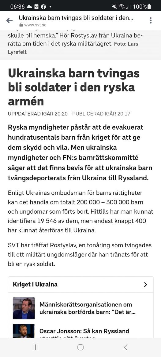 Påståenden Om Ukrainska Barn