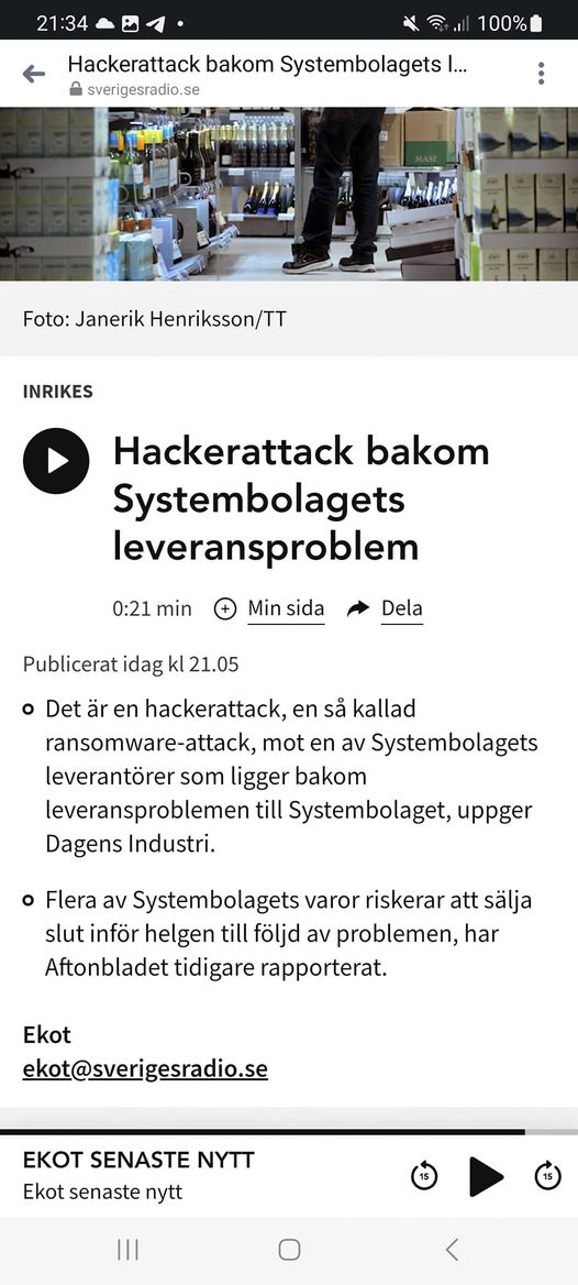 Hackerattack Ger Systembolaget Leveransproblem