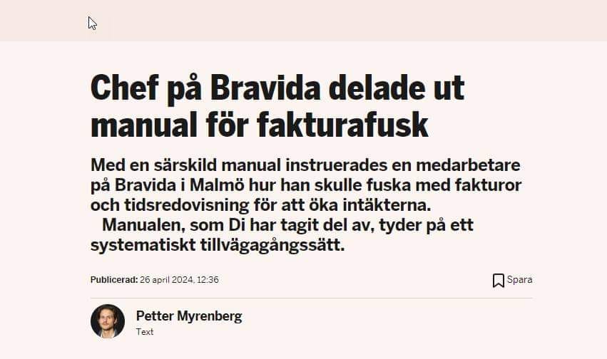 Bravida-Manual För Fakturafusk