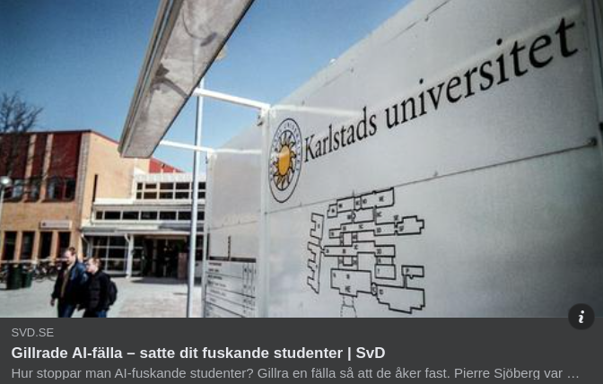 AI-Fälla Gillrad Av Karlstads Universitet