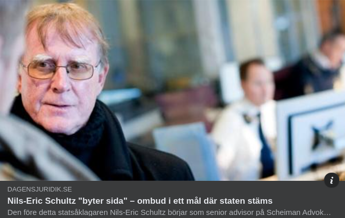 Från Statsåklagare Till Senior Advisor Hos Scheiman Advokatbyrå