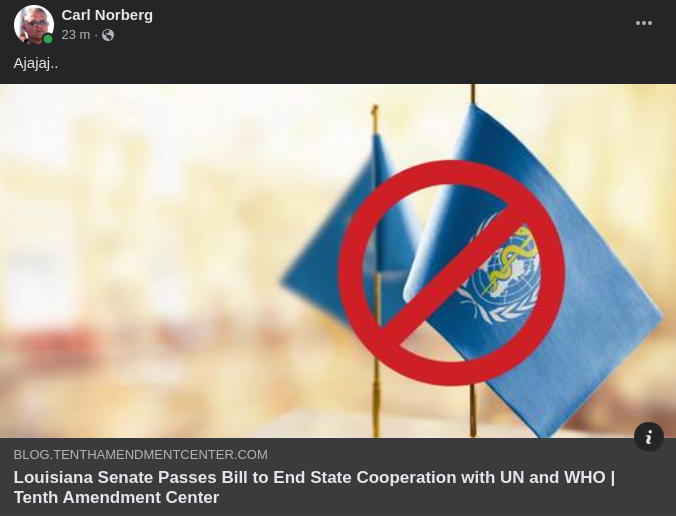 Inget FN Eller Nato I Louisiana