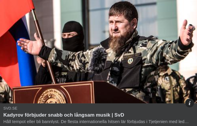 Musikkultiverande Kadyrov I SvD