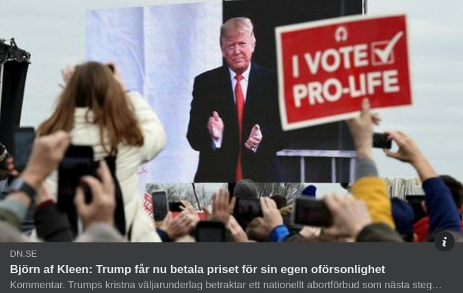 Prisbetalande Trump I DN