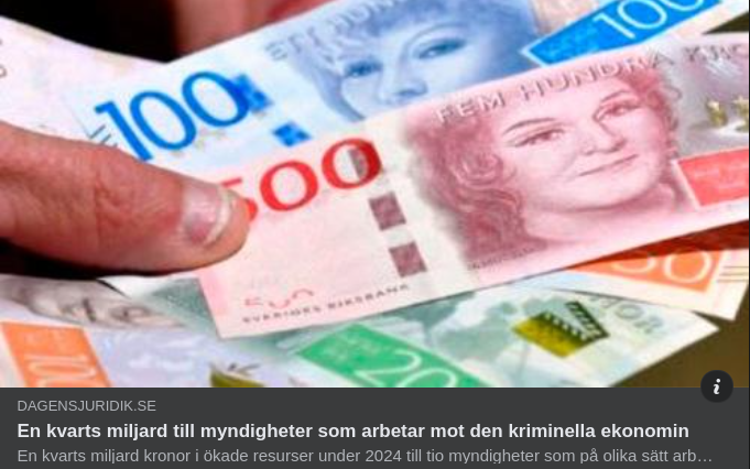Kvarts Miljard Mot Kriminell Ekonomi