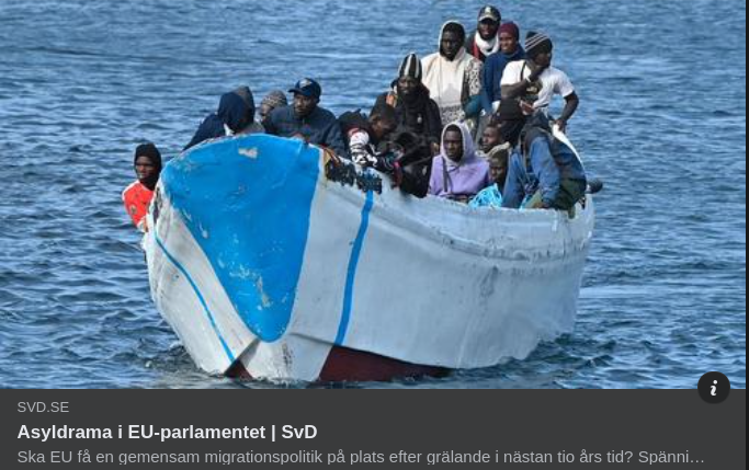Migrationsspänt EU-Parlament