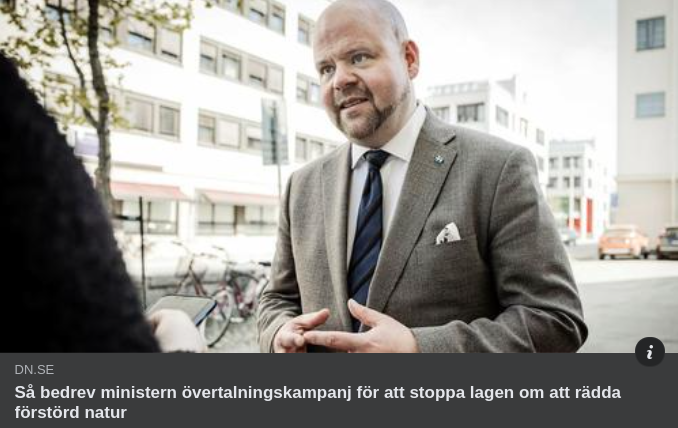 Övertalningskampanj Stoppade Naturrestaureringslag