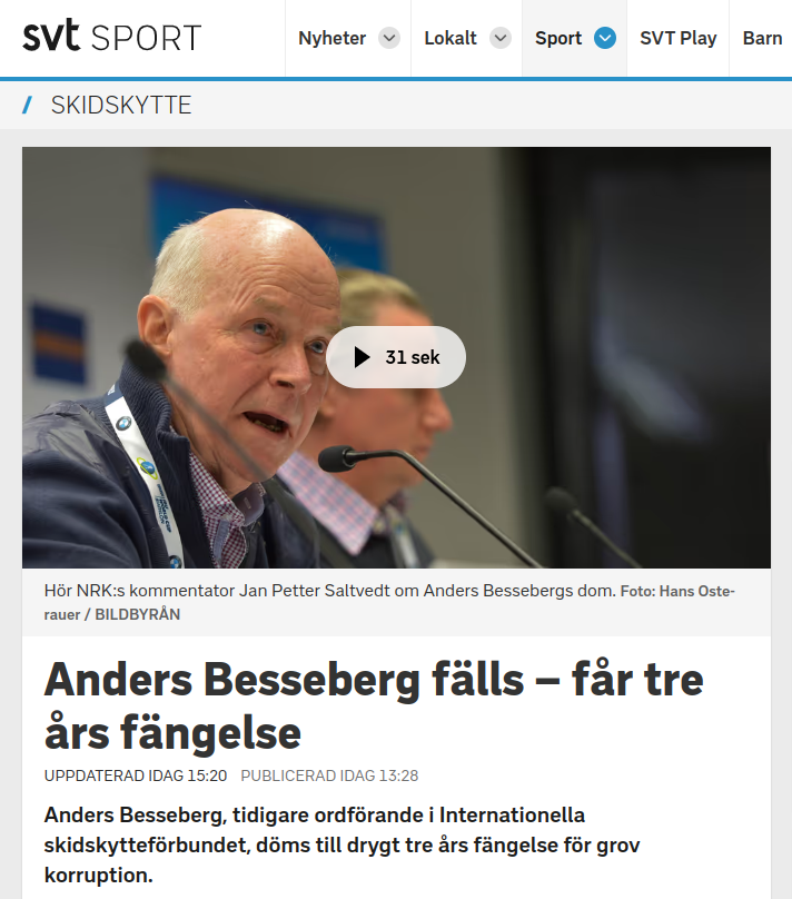 Fängelse För Skidskyttekorruption