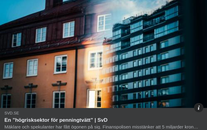 Bostadsaffärer & Penningtvätt