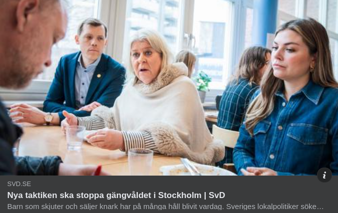 Ny Stockholmsk Gängvåldsstoppningstaktik..