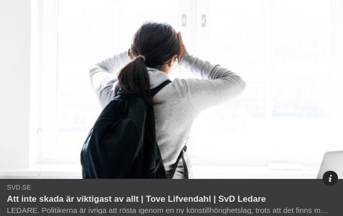 Tove Om Politisk Könstillhörighetslagsiver I SvD