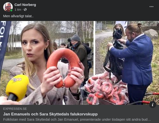 Fängslande Falukorvspriser Från Folklistan