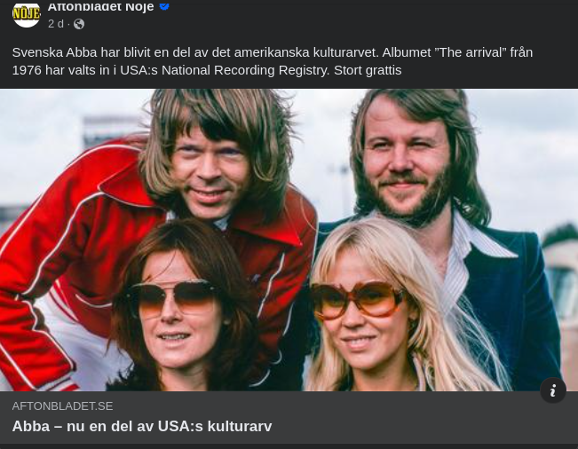 ABBA Del Av Amerikas Kulturarv