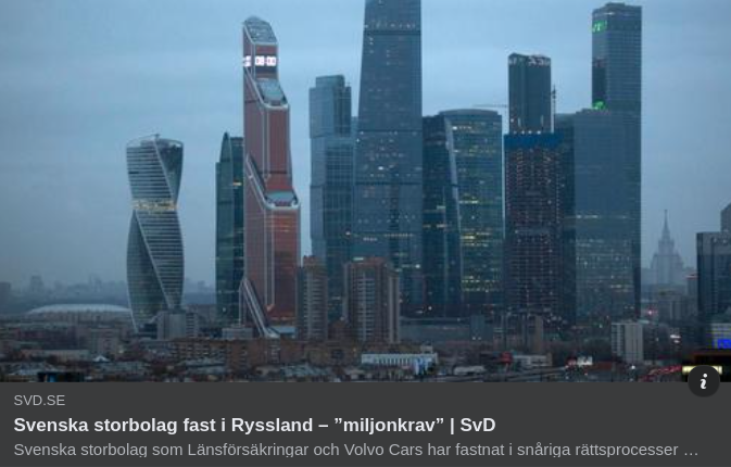 Svenska Storbolag Fast I Ryssland