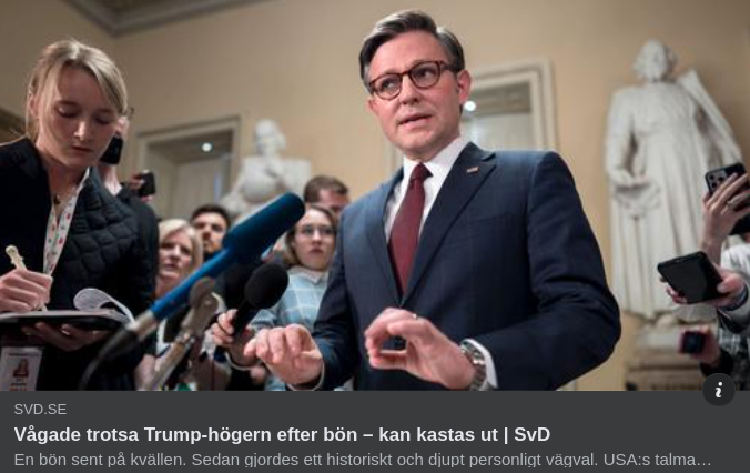 Amerikanskt Talmanstrots I SvD