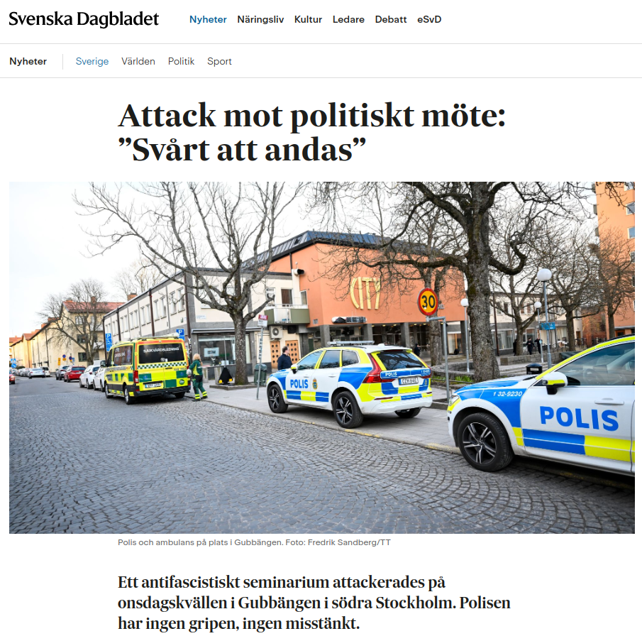 Antifascistiskt Seminarium Attackerat