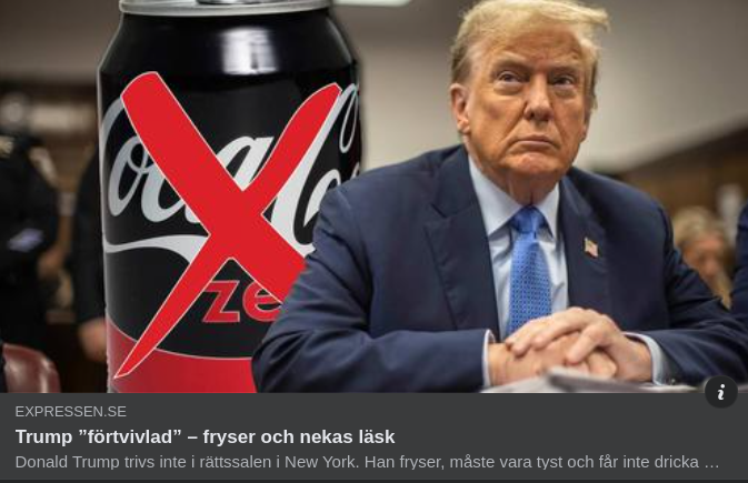 Frysande Trump Nekas Läsk I Expressen