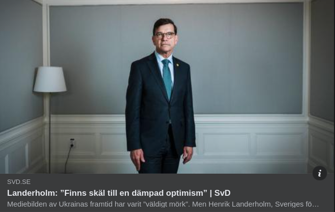 Nationella Säkerhetsrådgivare Landerholm I SvD