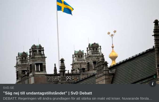 Timbro Säger Nej Till Undantagstillstånd